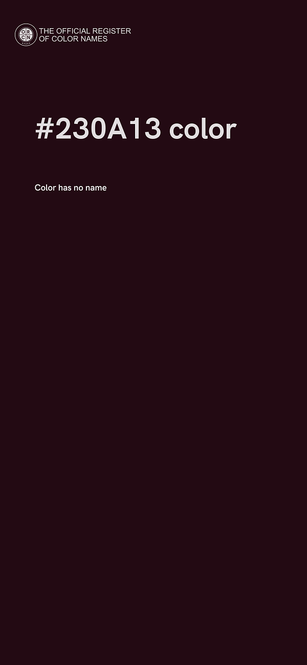 #230A13 color image