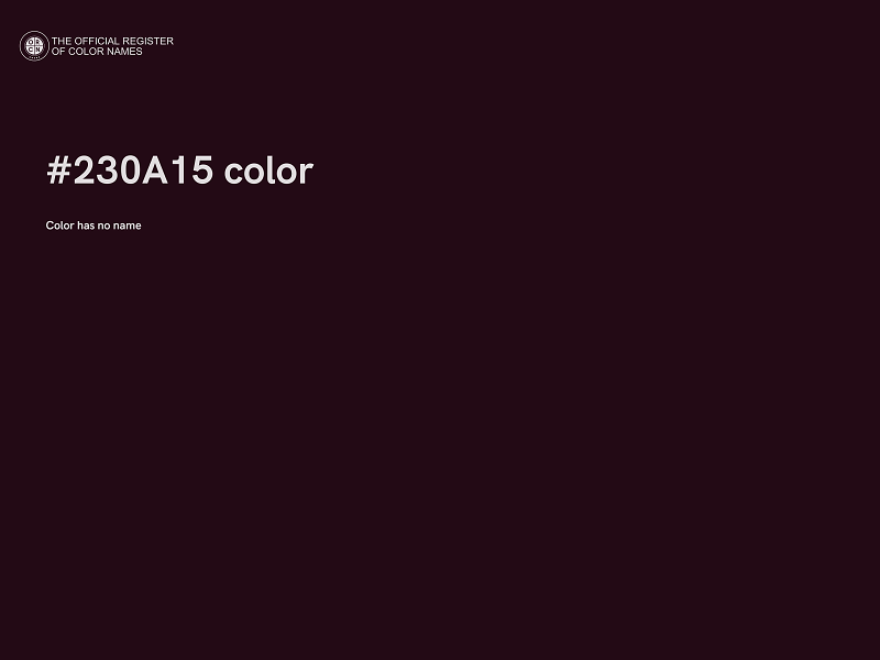 #230A15 color image