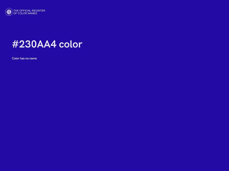 #230AA4 color image