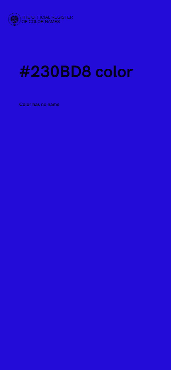 #230BD8 color image