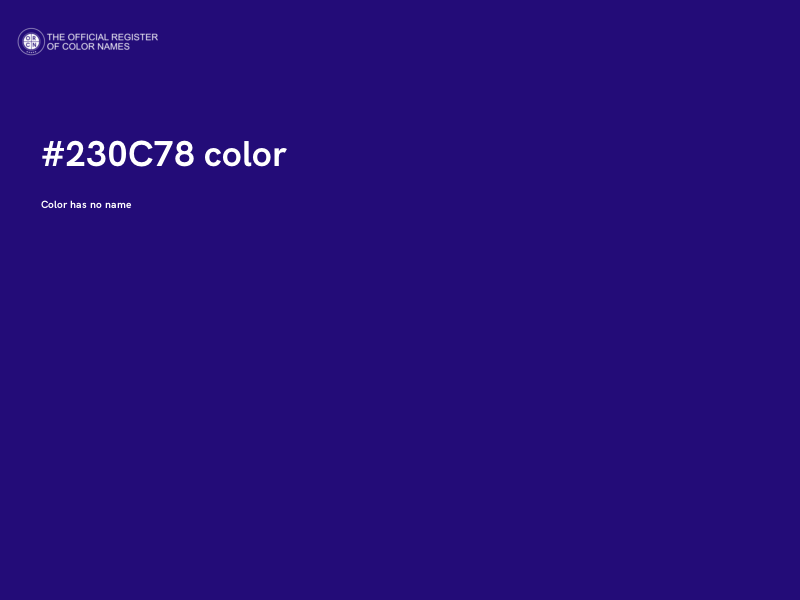 #230C78 color image