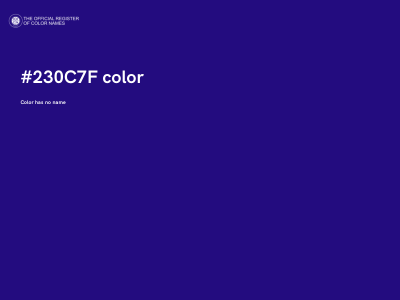 #230C7F color image