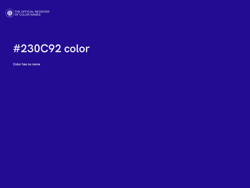 #230C92 color image