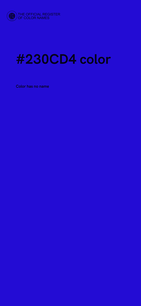 #230CD4 color image