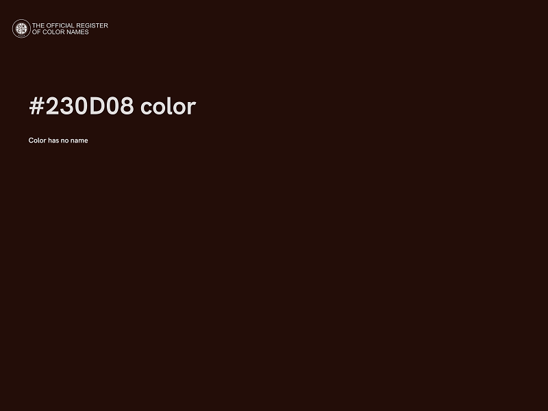 #230D08 color image