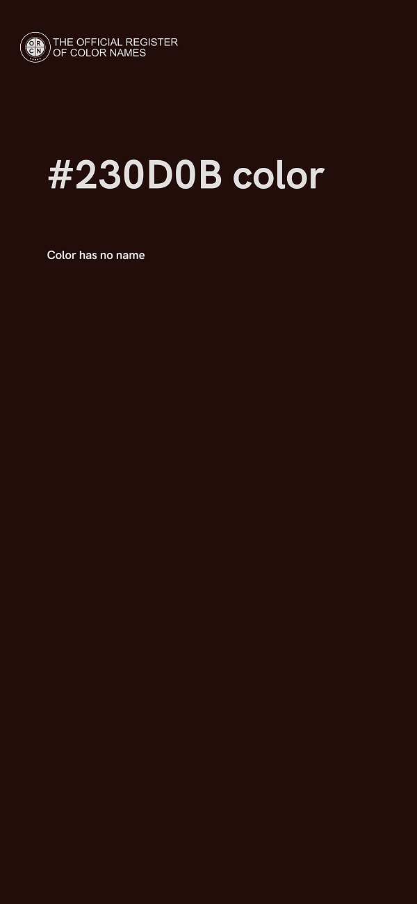 #230D0B color image
