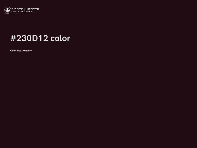 #230D12 color image