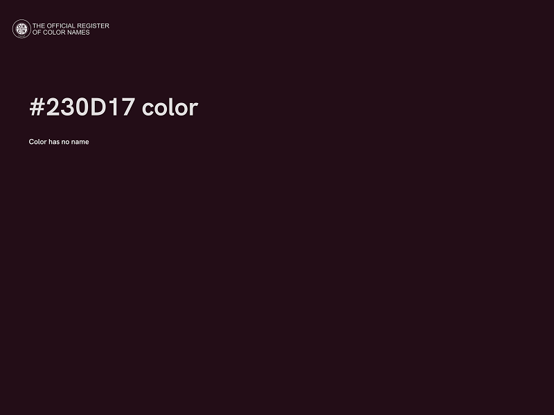 #230D17 color image