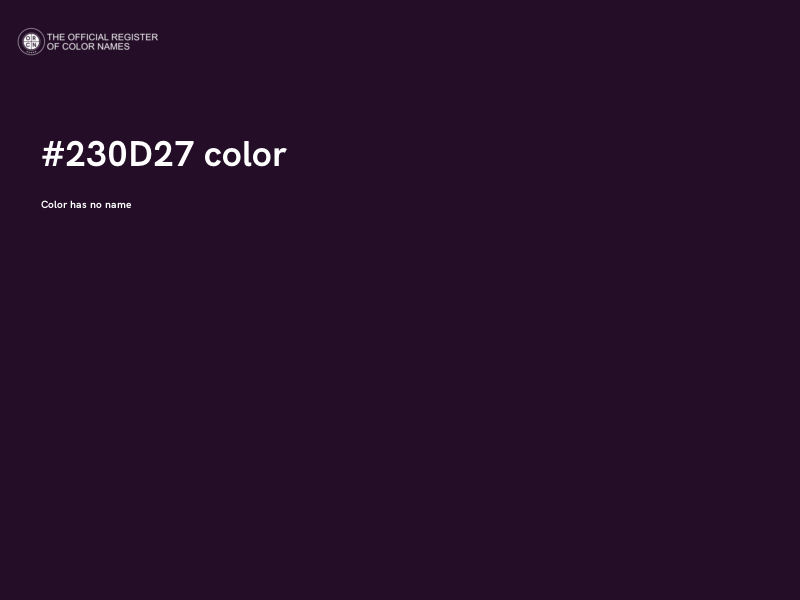 #230D27 color image