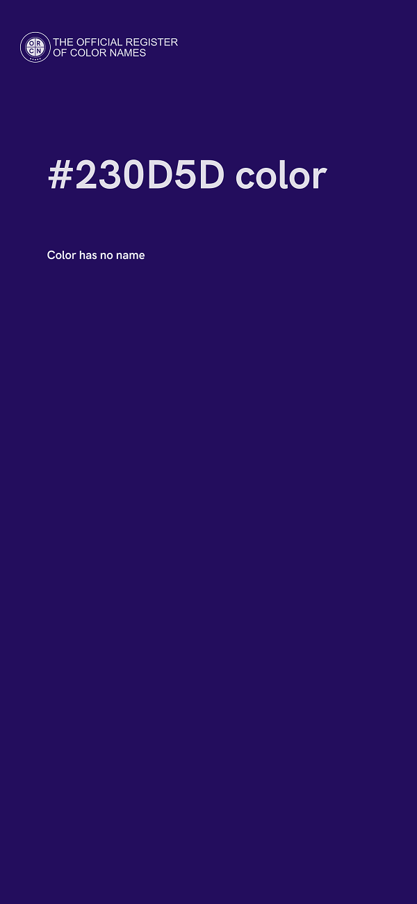 #230D5D color image