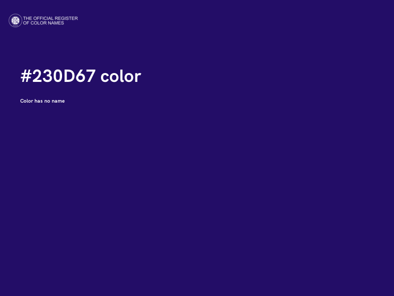 #230D67 color image