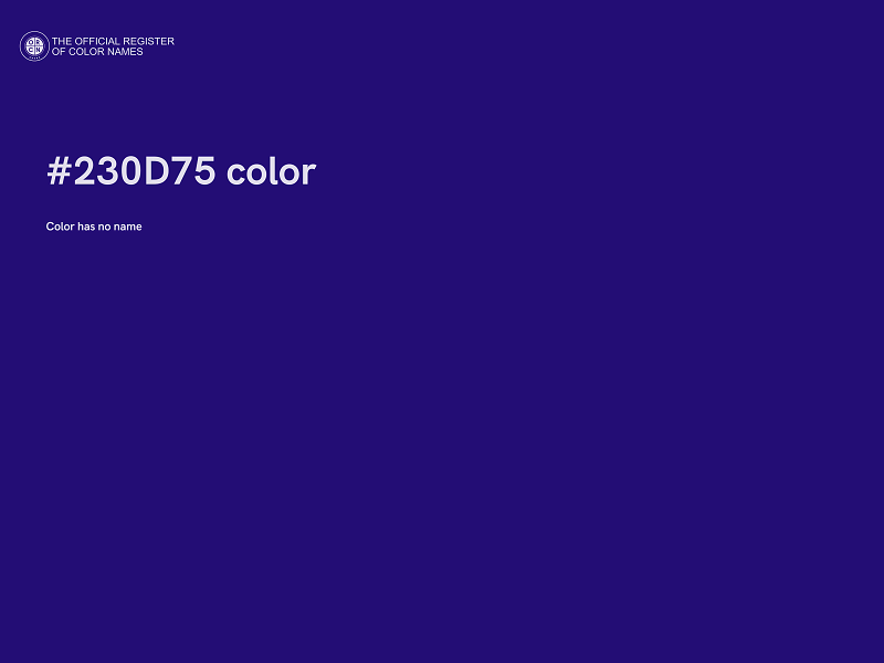 #230D75 color image