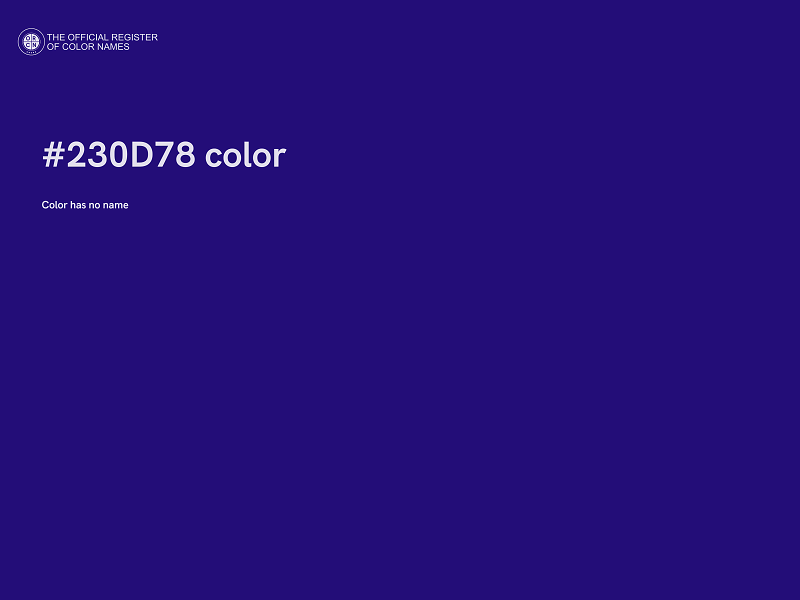 #230D78 color image