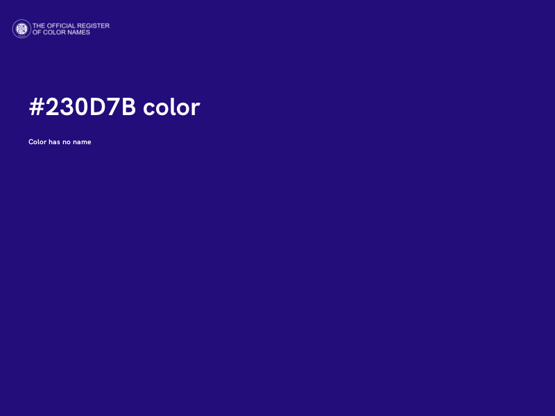 #230D7B color image