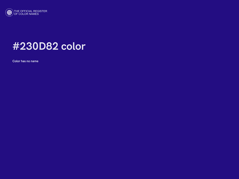 #230D82 color image