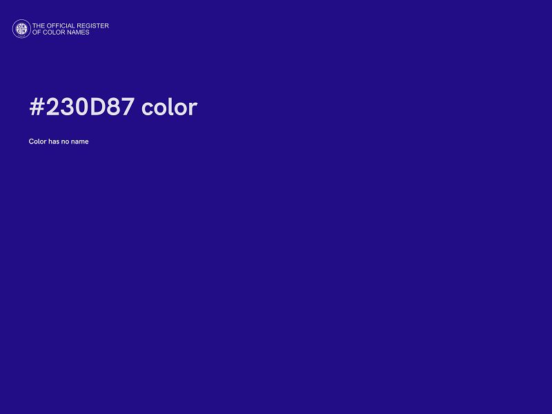 #230D87 color image