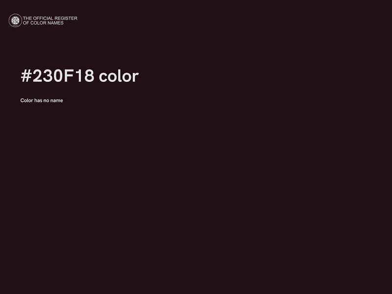 #230F18 color image