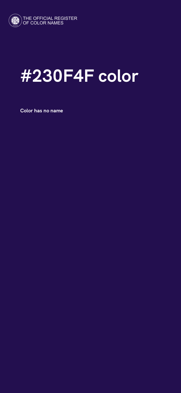 #230F4F color image