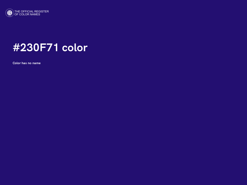 #230F71 color image