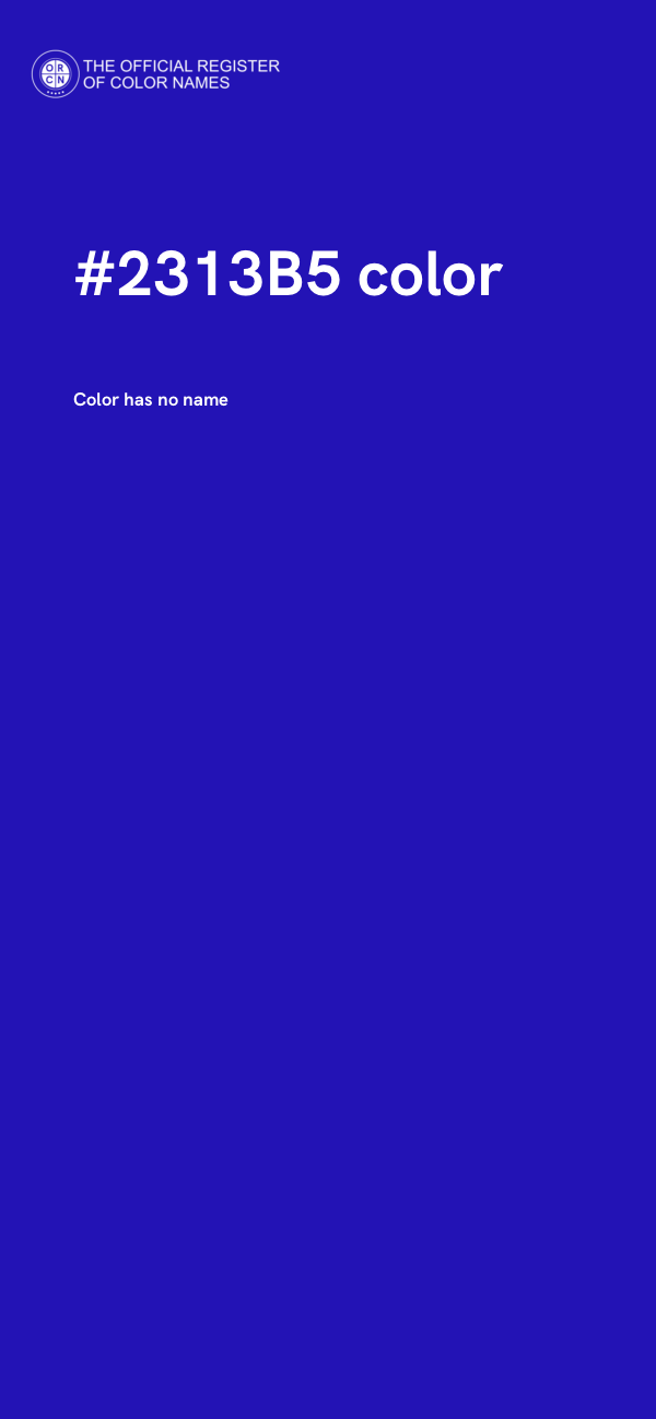 #2313B5 color image