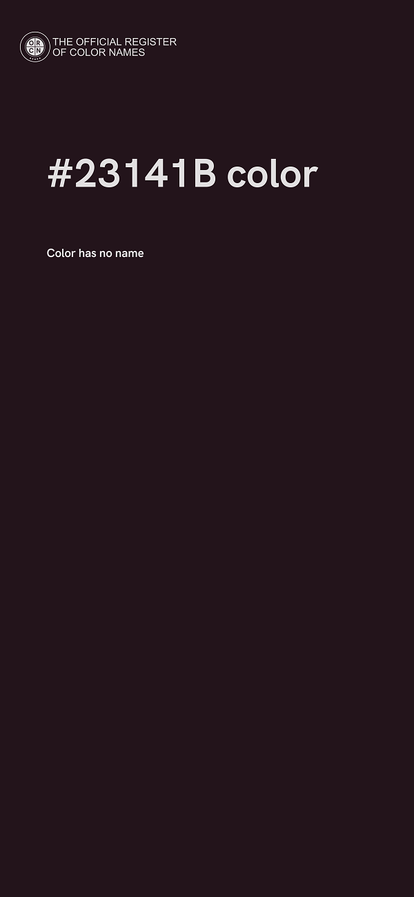 #23141B color image