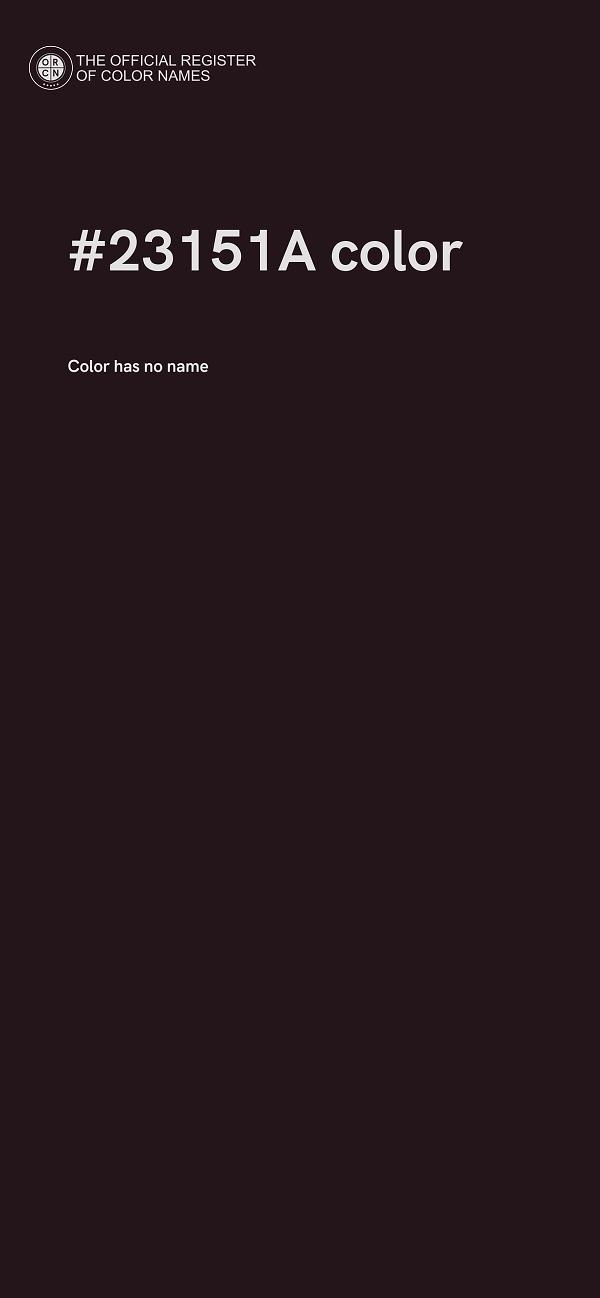 #23151A color image