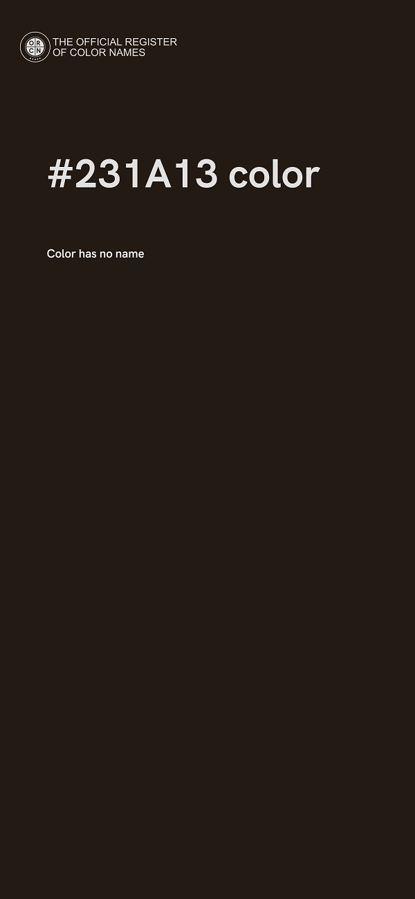 #231A13 color image