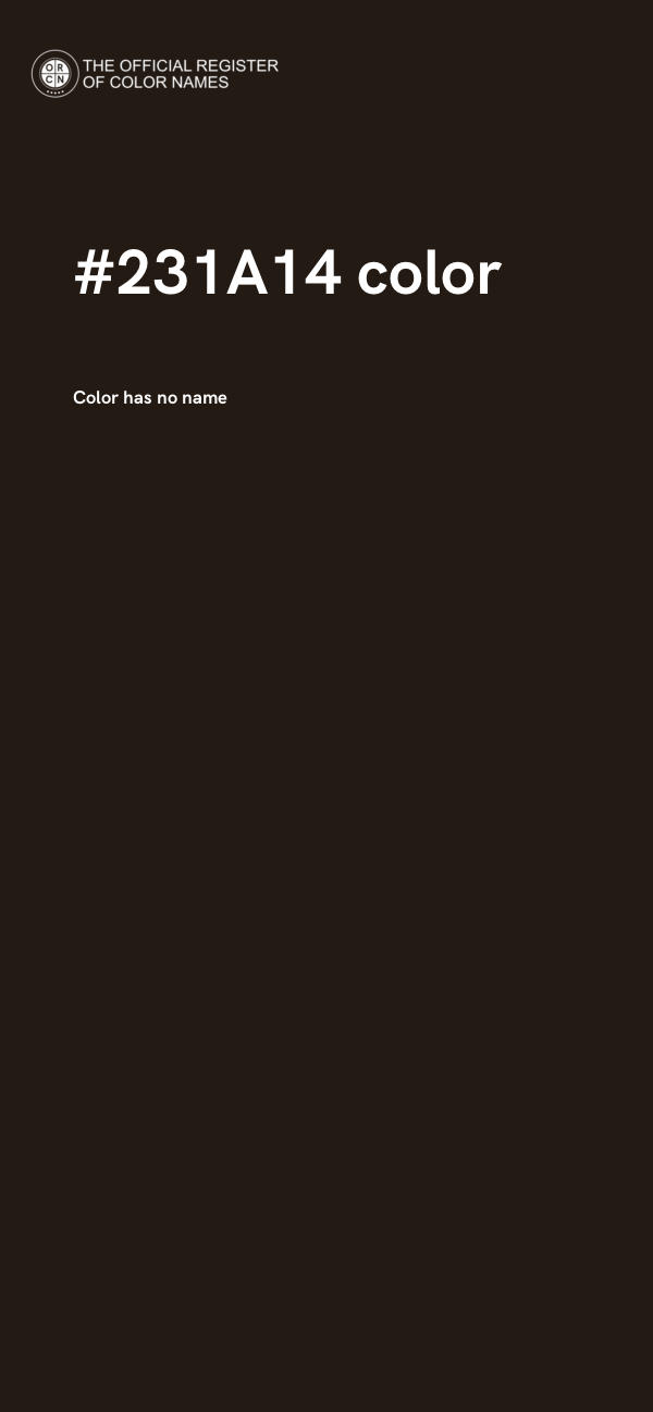 #231A14 color image