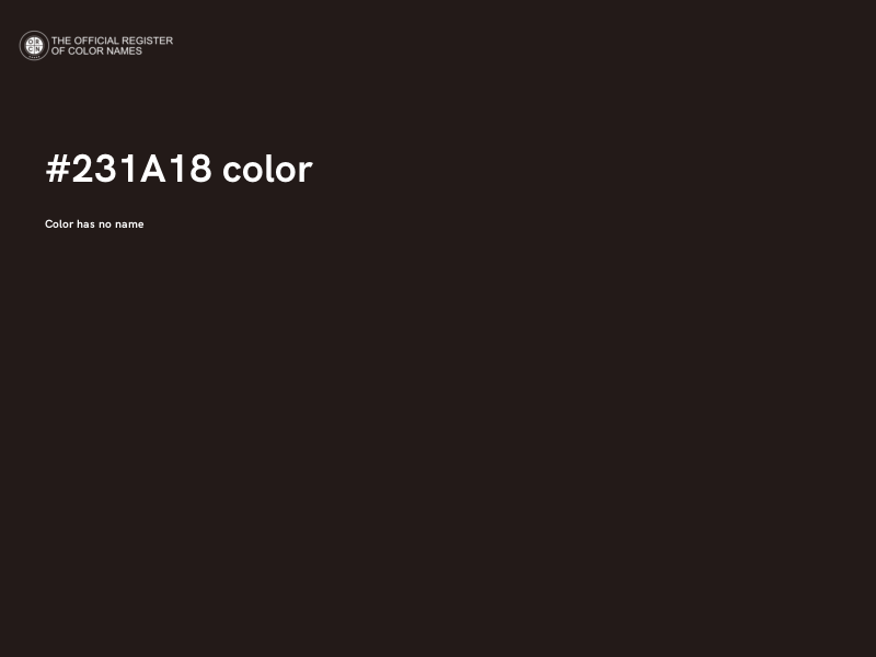 #231A18 color image
