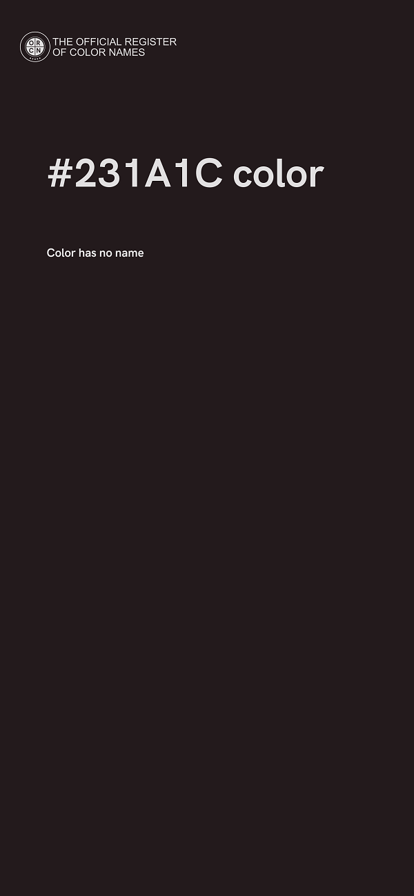#231A1C color image