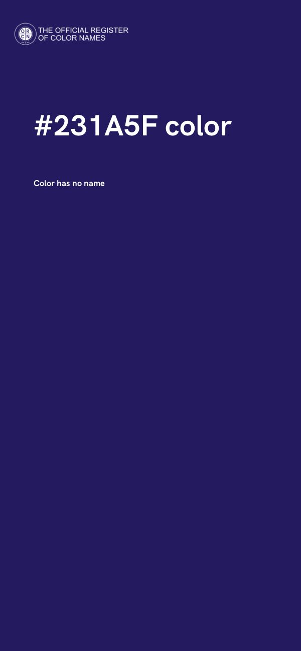 #231A5F color image
