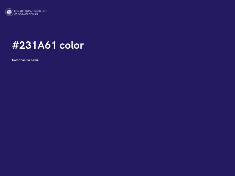 #231A61 color image