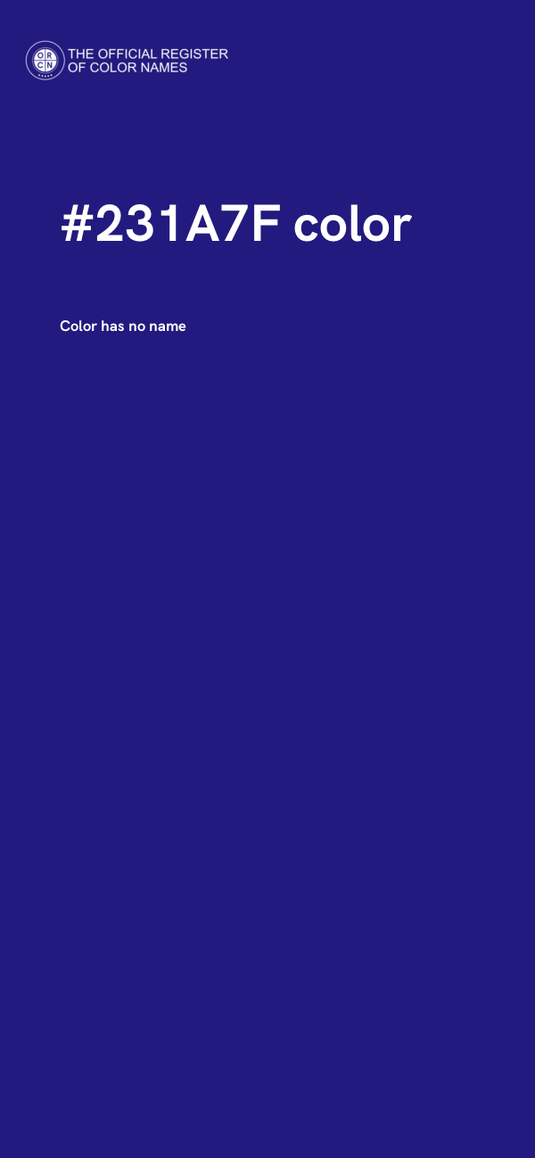 #231A7F color image