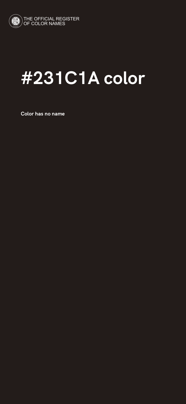 #231C1A color image