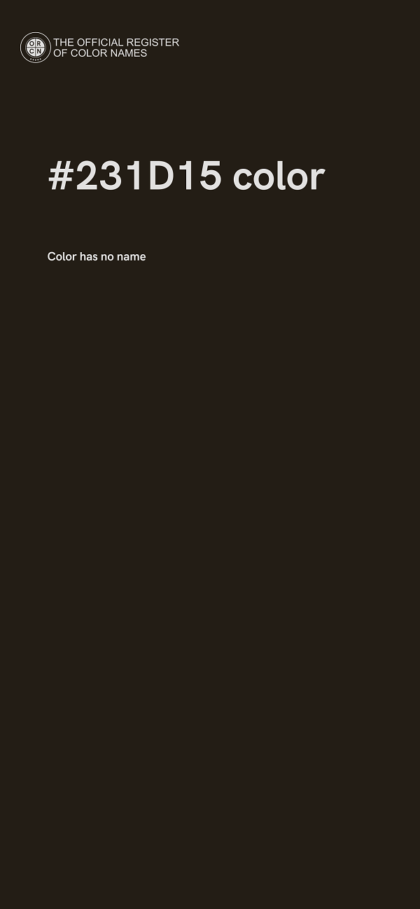 #231D15 color image