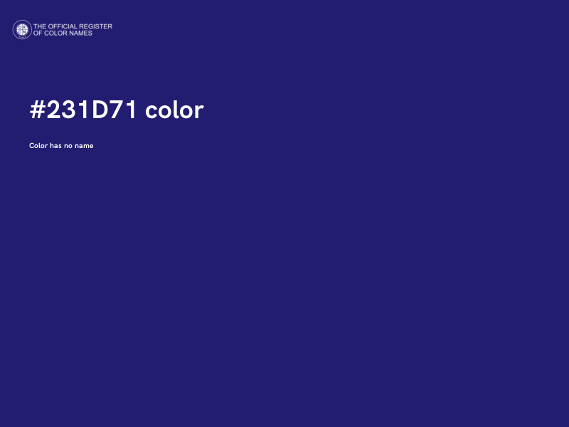 #231D71 color image