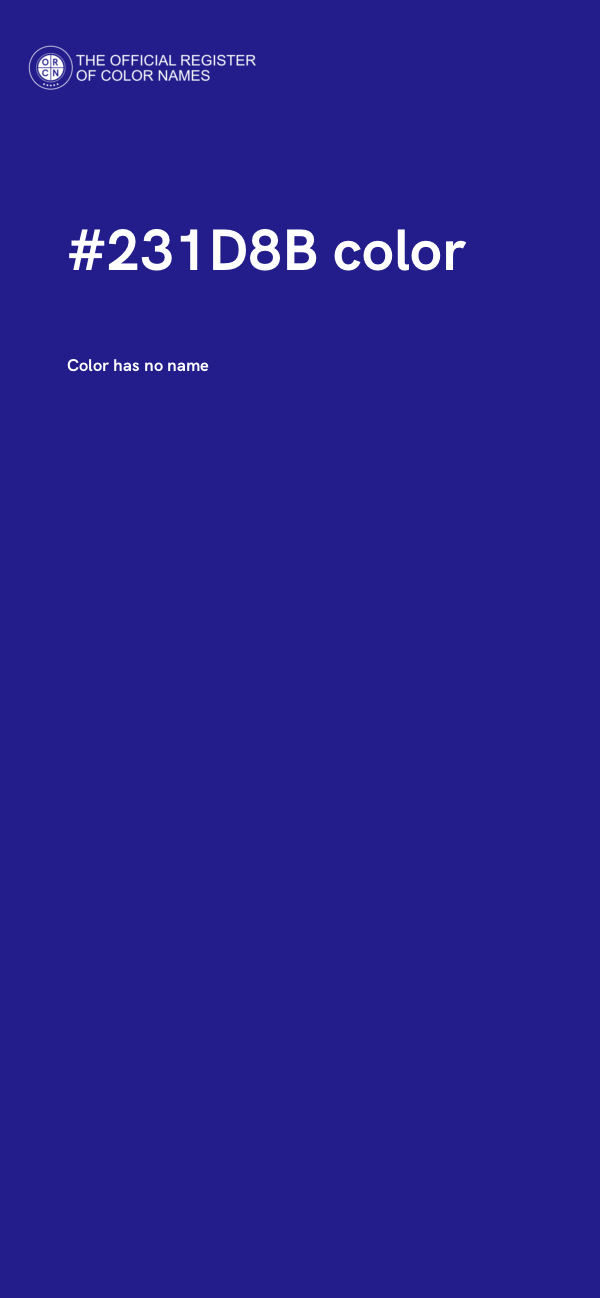 #231D8B color image