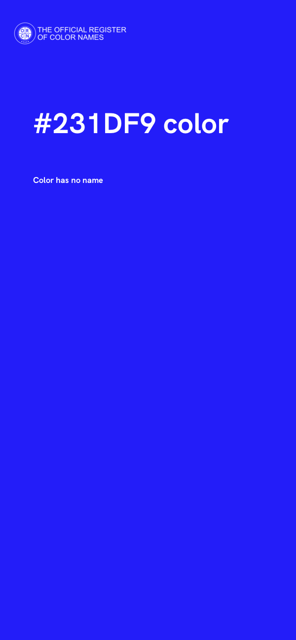 #231DF9 color image