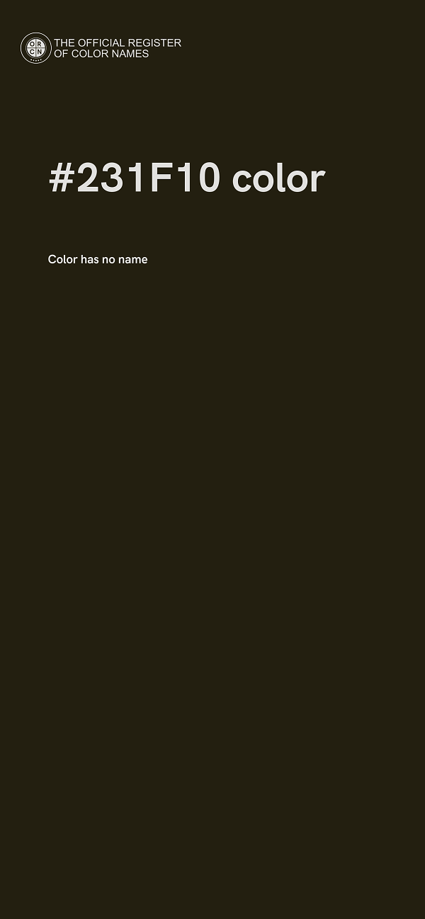 #231F10 color image