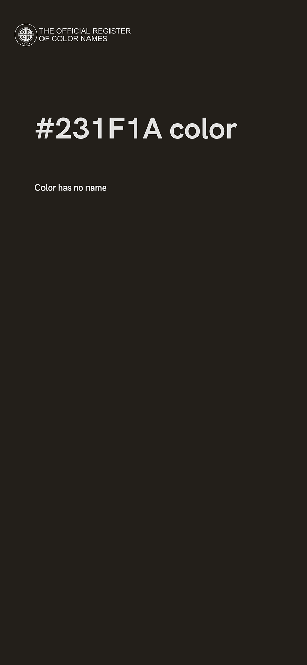 #231F1A color image