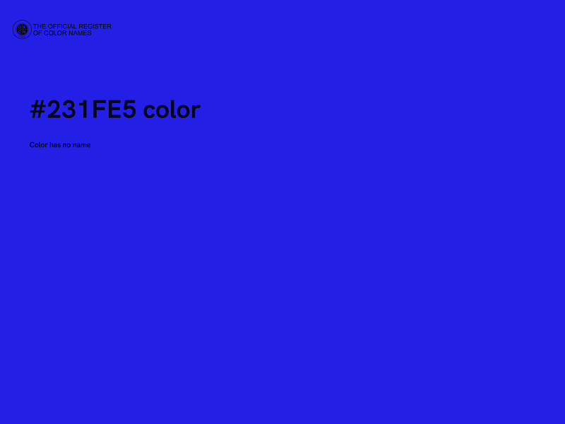 #231FE5 color image