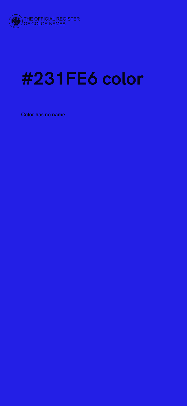 #231FE6 color image