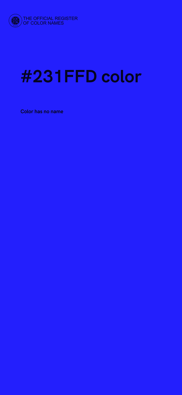 #231FFD color image