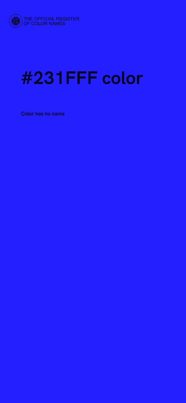 #231FFF color image