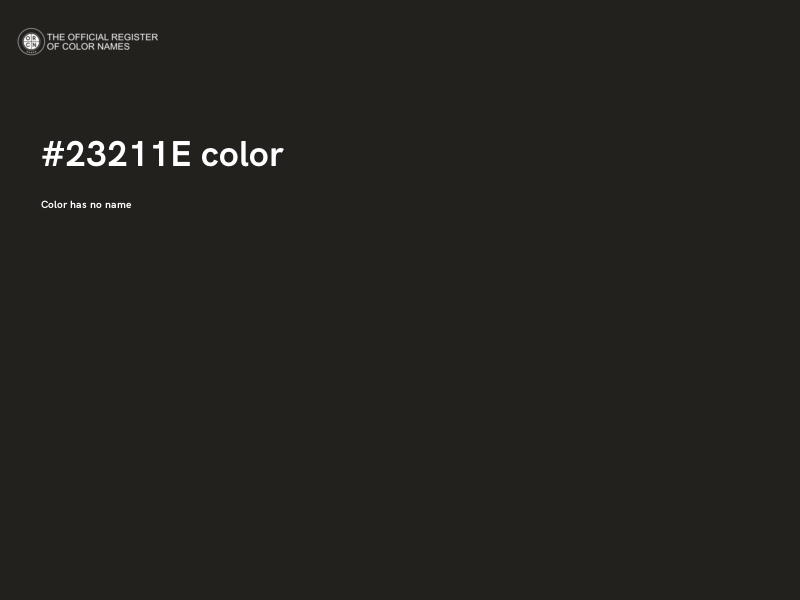 #23211E color image