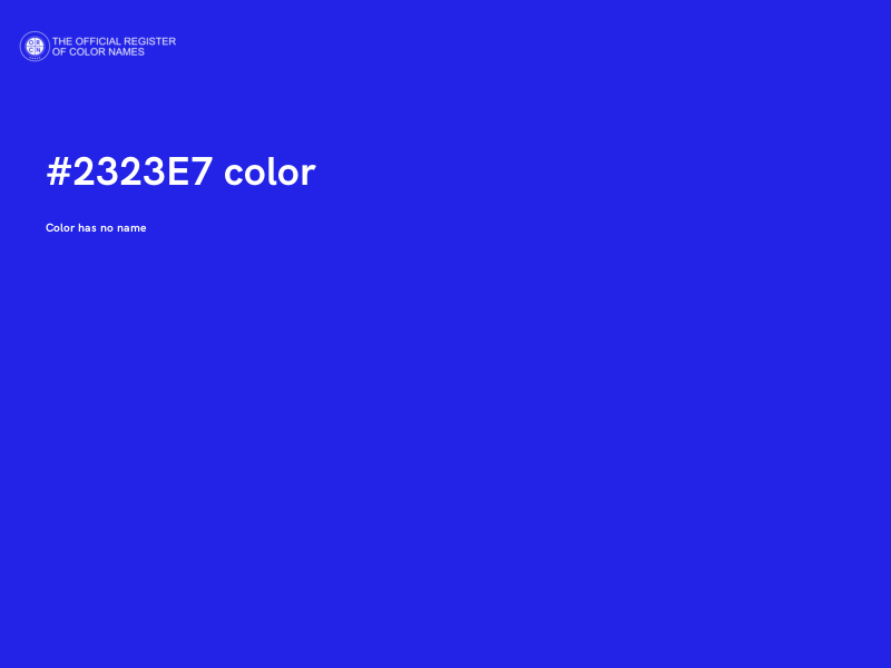 #2323E7 color image