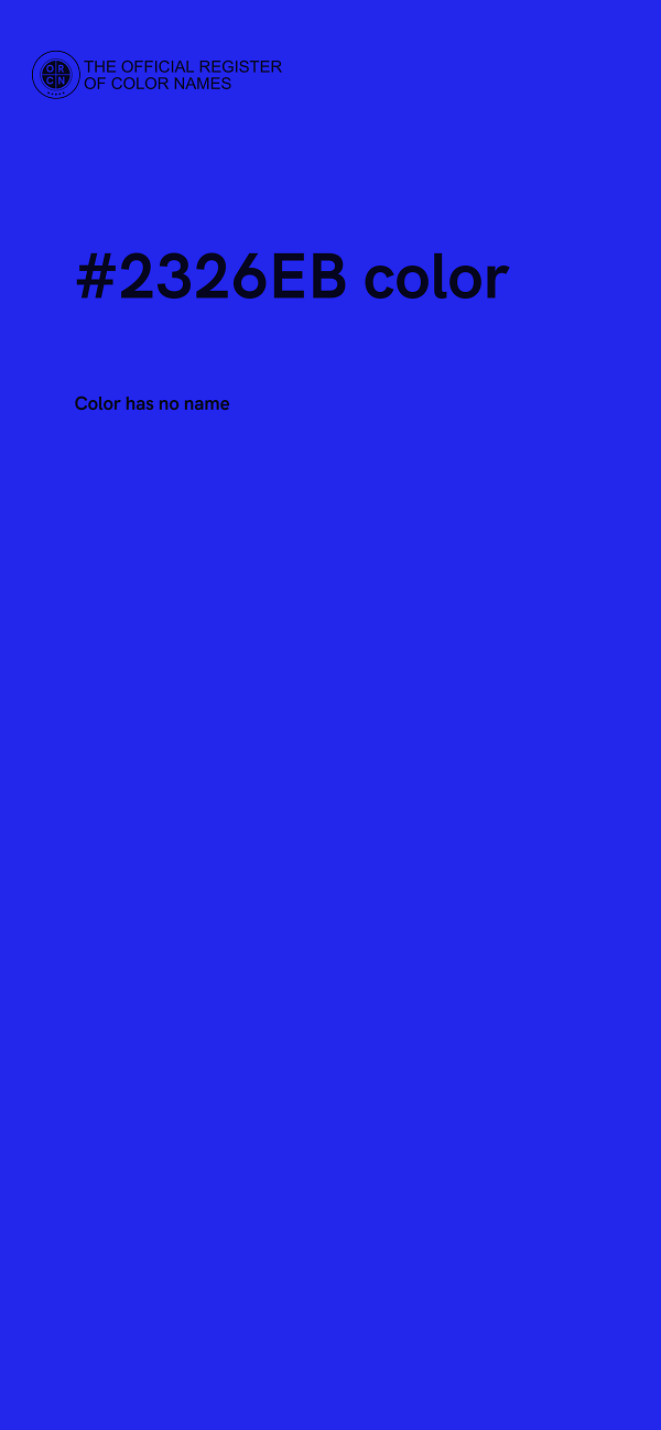 #2326EB color image