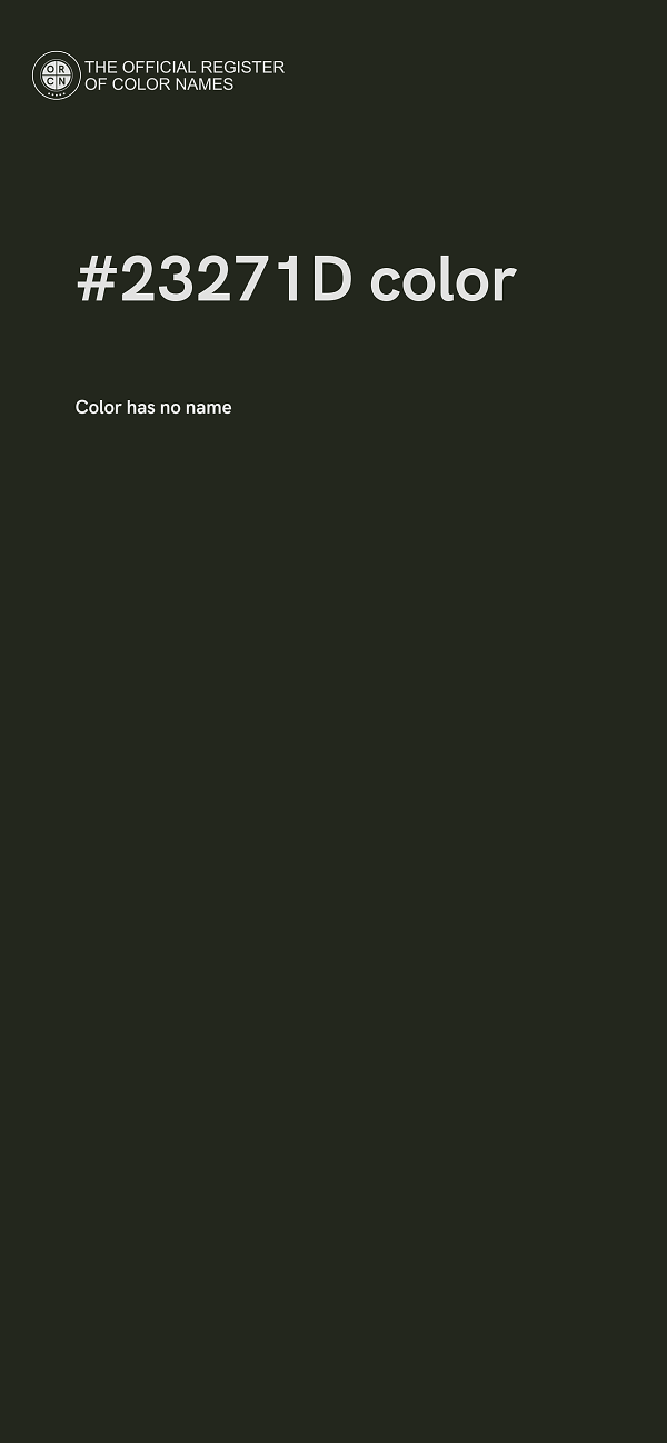 #23271D color image