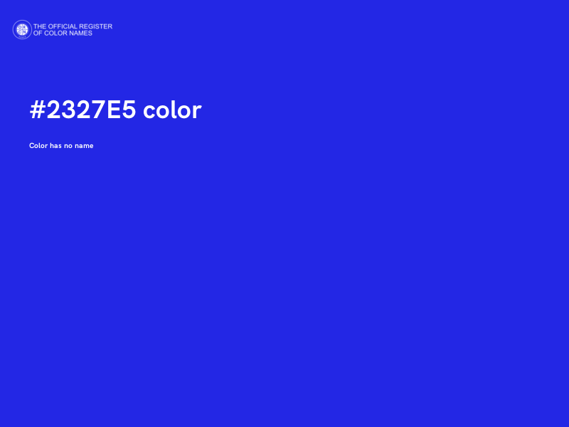 #2327E5 color image