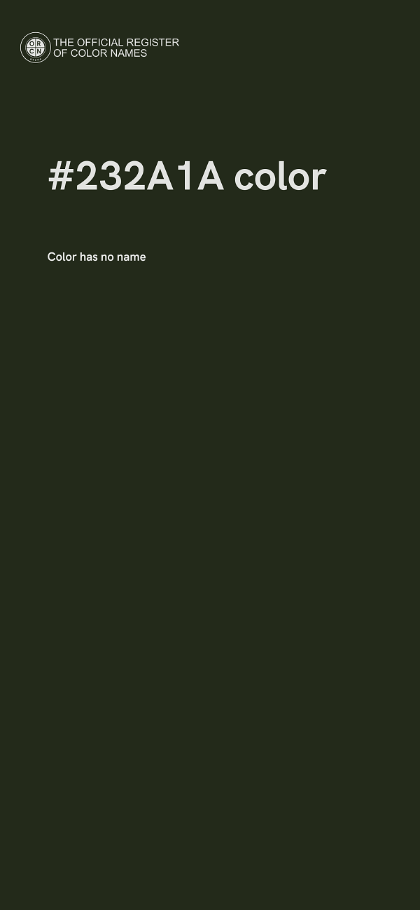 #232A1A color image